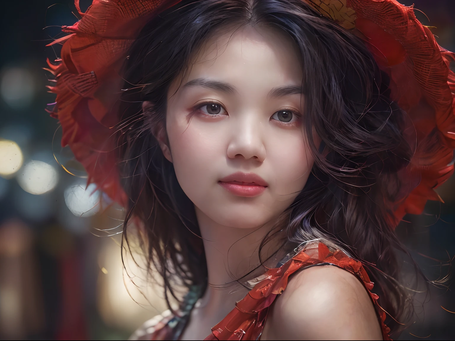 (Best quality,4K,8K,A high resolution,Masterpiece:1.2),Ultra-detailed,(Realistic,Photorealistic,photo-realistic:1.37),Modern Chinese women,Beautiful detailed face,Expressive eyes,Red lips,Black long hair,Slim figure,stylish and trendy,Enchanted smile,Vibrant personality,Confident posture, light reflected on her skin,hdr,hyper HD,Studio lighting,Ultra-fine painting,Sharp focus,Physically-based rendering,professional,Vivid colors,Bokeh,Contemporary portraiture.