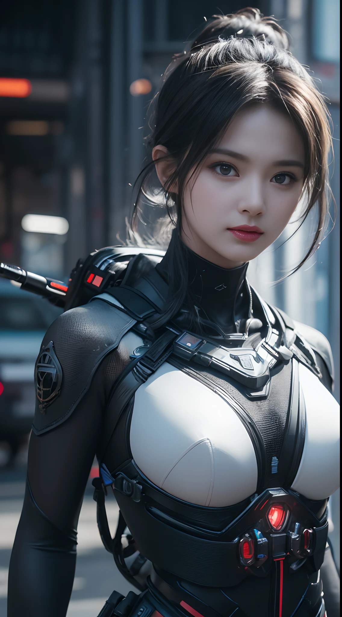 ((Best quality)), (Masterpiece)), (Details:1.4), Beautiful cyberpunk woman image,hdr,HighDynamicRange),Ray tracing,NVIDIA RTX,Super resolution,Unreal 5,Subsurface scattering,PBR Texture,Post-processing,Anisotropic filtering,Depth of field,Maximum clarity and sharpness,Many-Layer Textures, Albedo and specular maps, Surface coloring, Accurate simulation of light-material interactions, Perfect proportions, Octane rendering, Two-tone lighting, Wide aperture, Low ISO, White balance, Rule of thirds, 8K raw data, Otherworldly