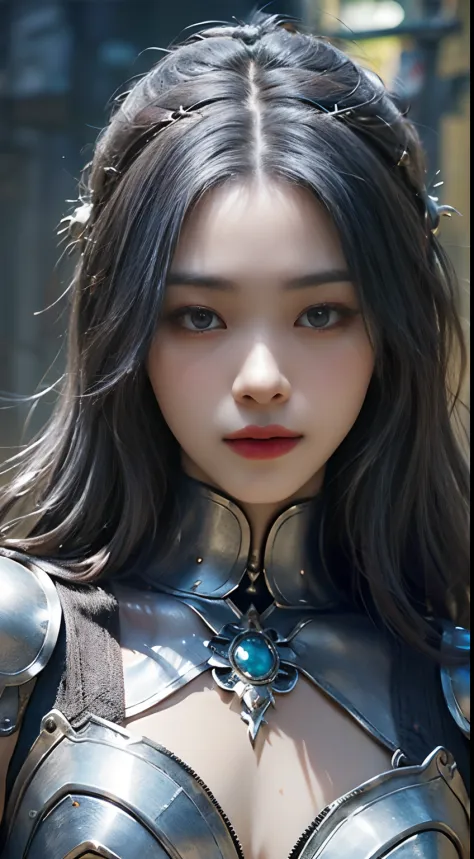 a close up of a woman in a silver and blue dress, chengwei pan on artstation, by yang j, detailed fantasy art, stunning characte...