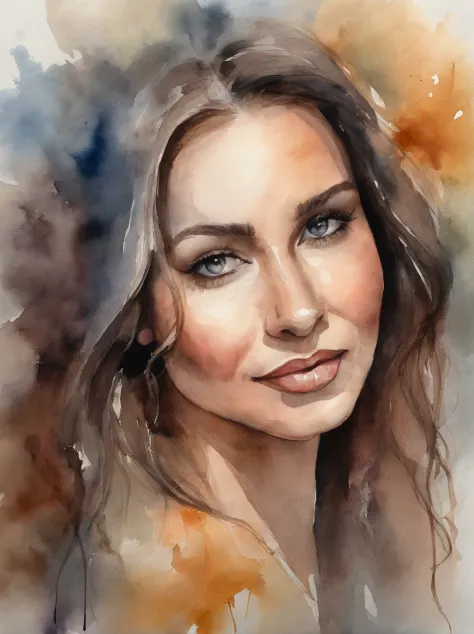 Watercolor Painting of a beautiful girl : : Trending on Artstation: : The simple composition creates a sense of order and harmony. The painting captures the spiritual qualities of the natural world. --uplight --ar 9:16