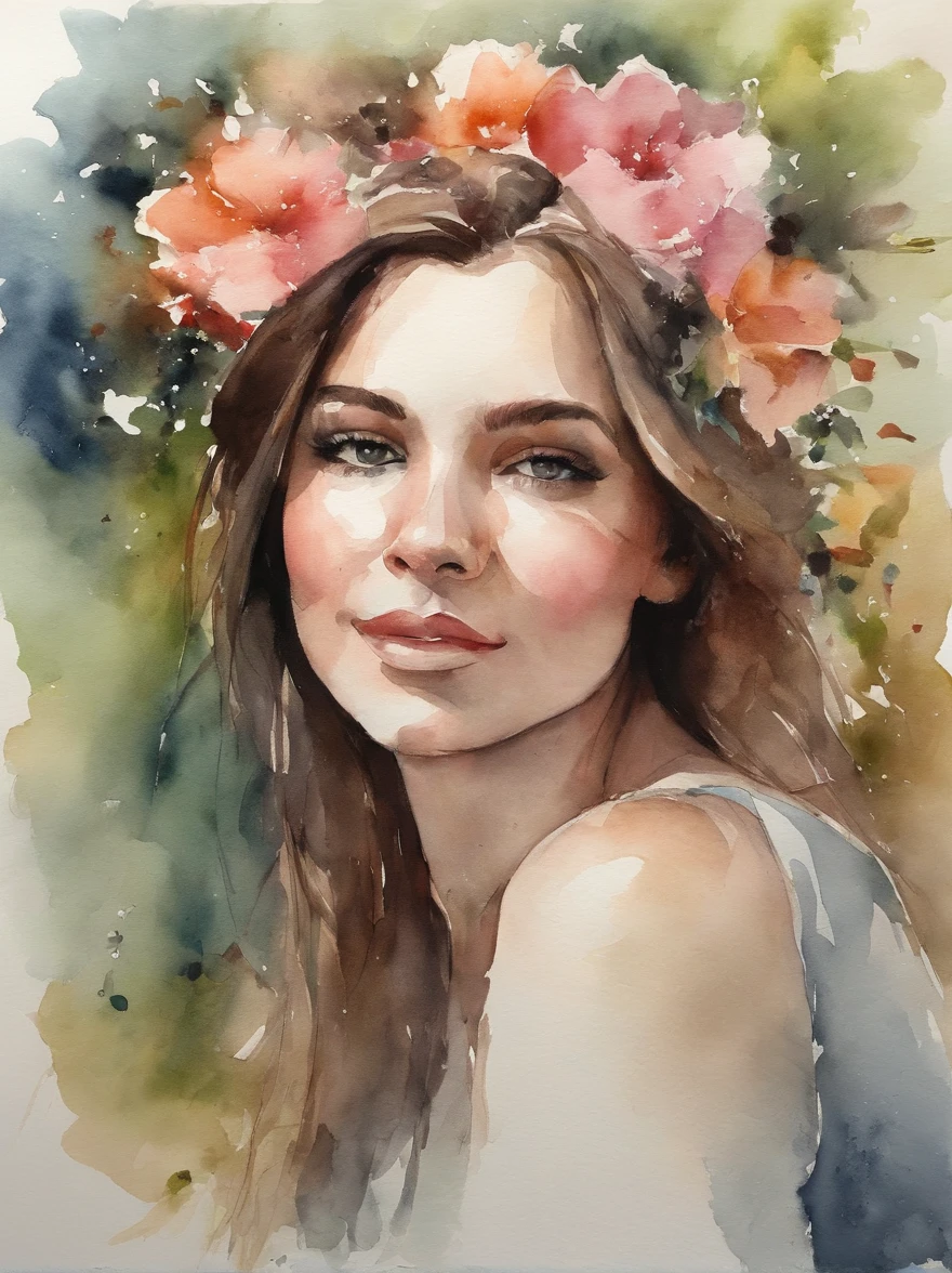 Watercolor Painting of a beautiful girl : : Trending on Artstation ...