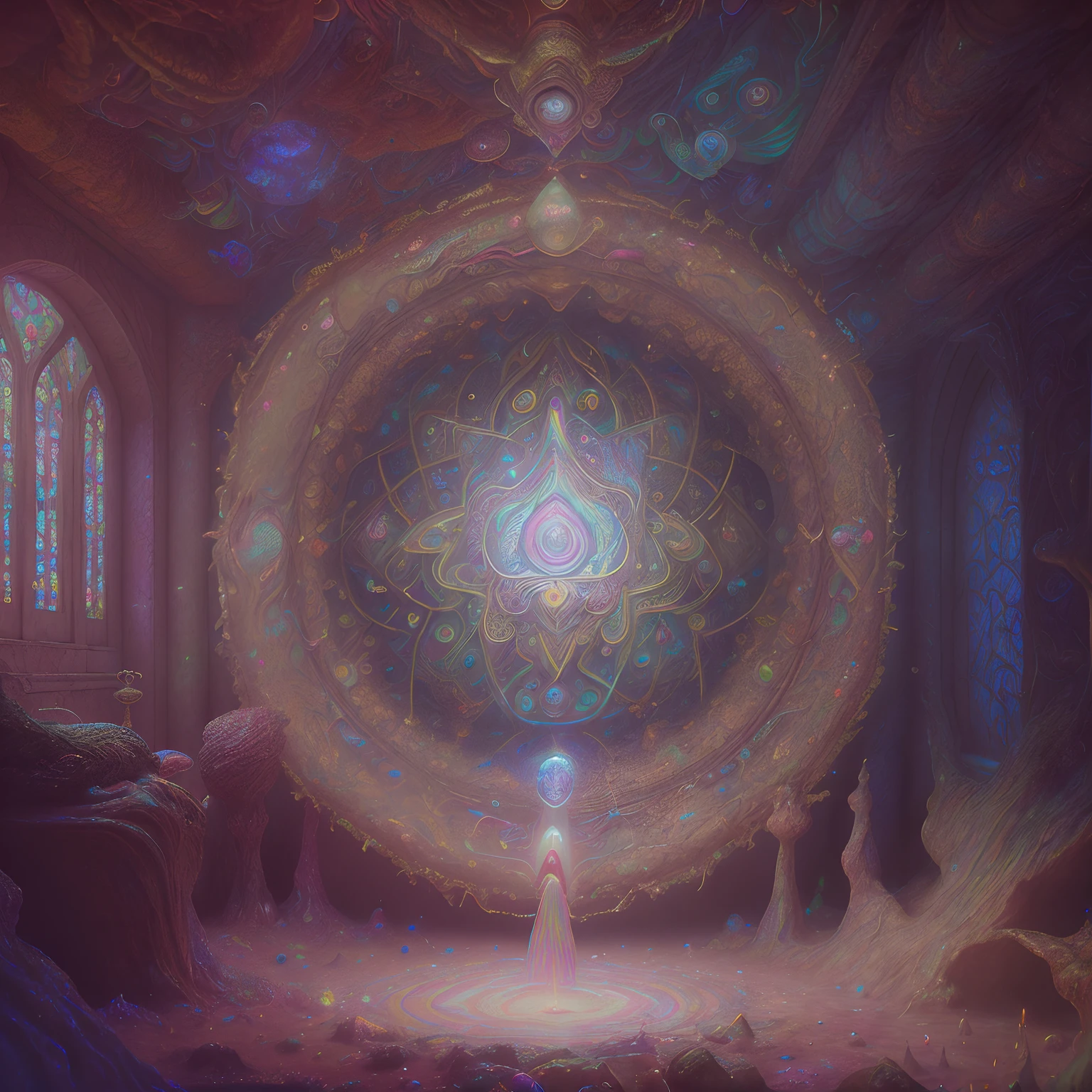 A real dream, psychedelic, color graded, color corrected, spiritual, holy, sacred, intricarely detailed, 8K, trippy, maximalist, rim lighting, cinematic lighting, cinematic postprocessing, ray tracing, octane render, volumetric lighting, duality, slow render, shades