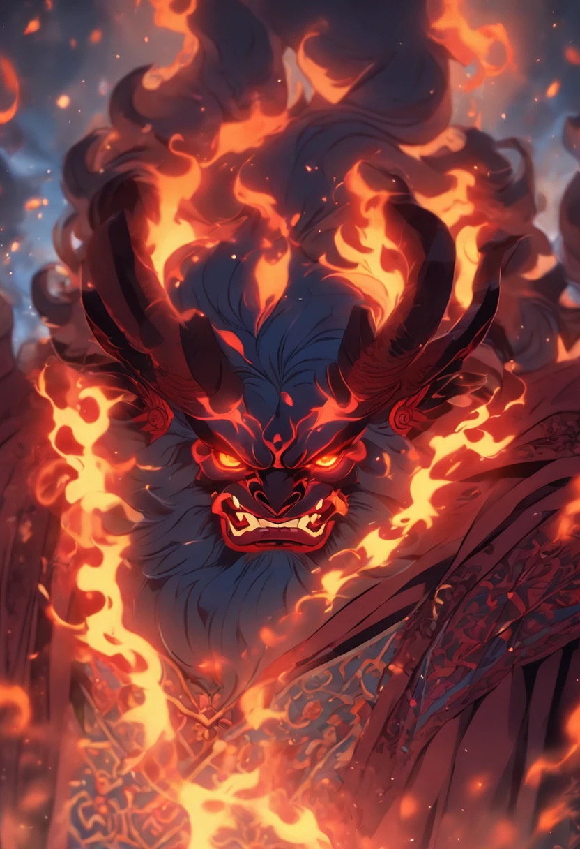 A demon with fire coming out of his mouth - SeaArt AI