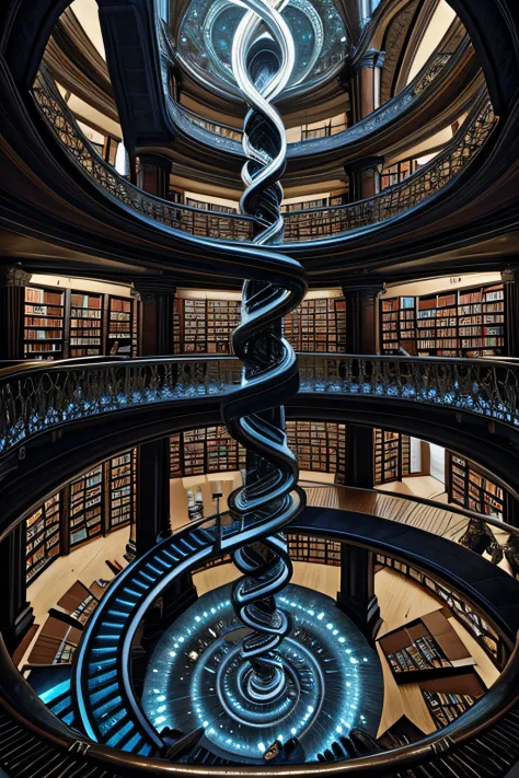 masterpiece, best quality
staring up infite climbing celestial library spiraling towards light, books, spirals, escher, dark sou...