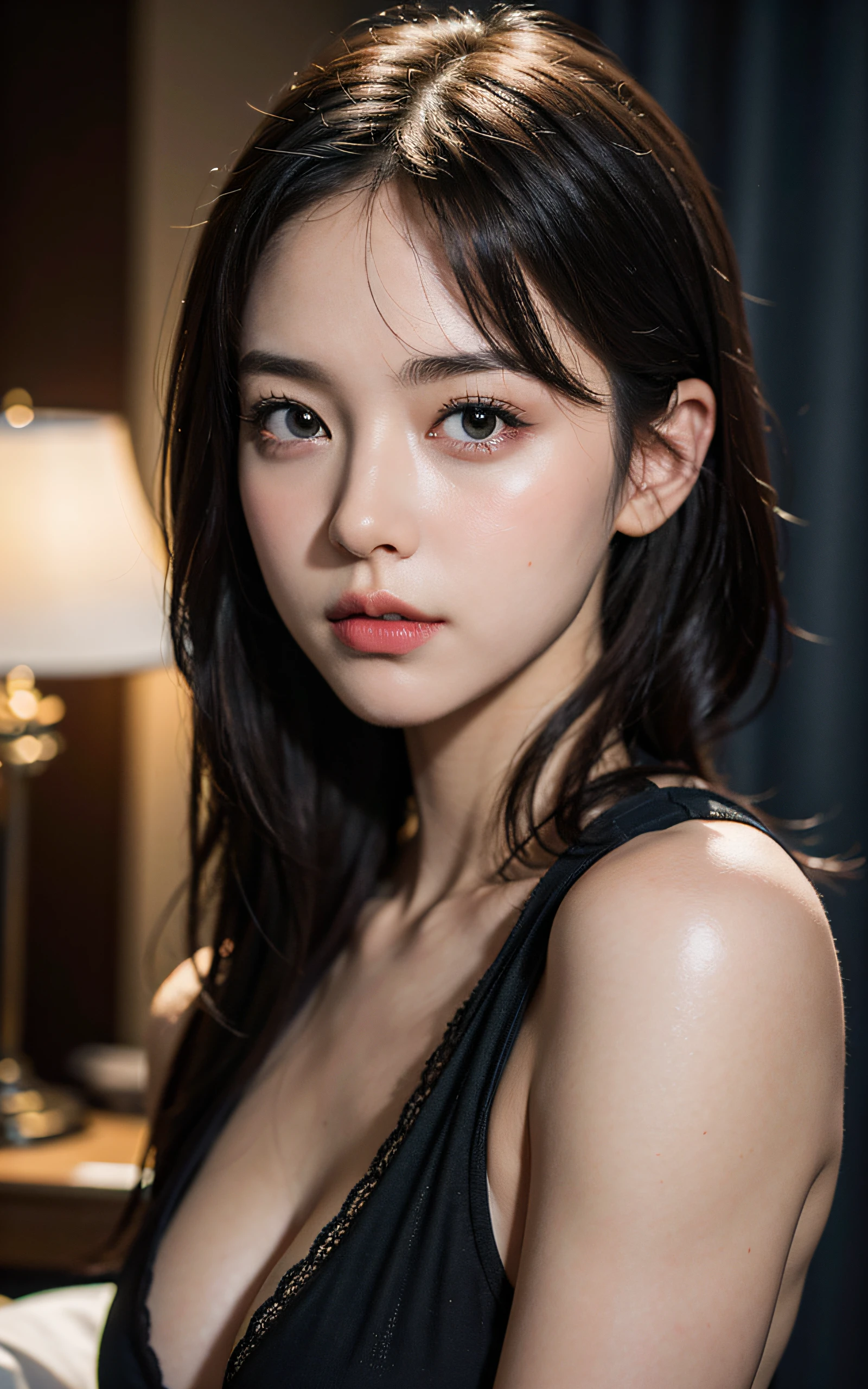 (Masterpiece:1.3), (8k, Photorealistic, RAW Photography, Best Quality: 1.4), soft light, professional lighting, movie lighting, 1girl, cute, natural makeup,