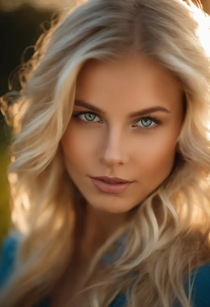 a blonde swedish girl with beautiful face