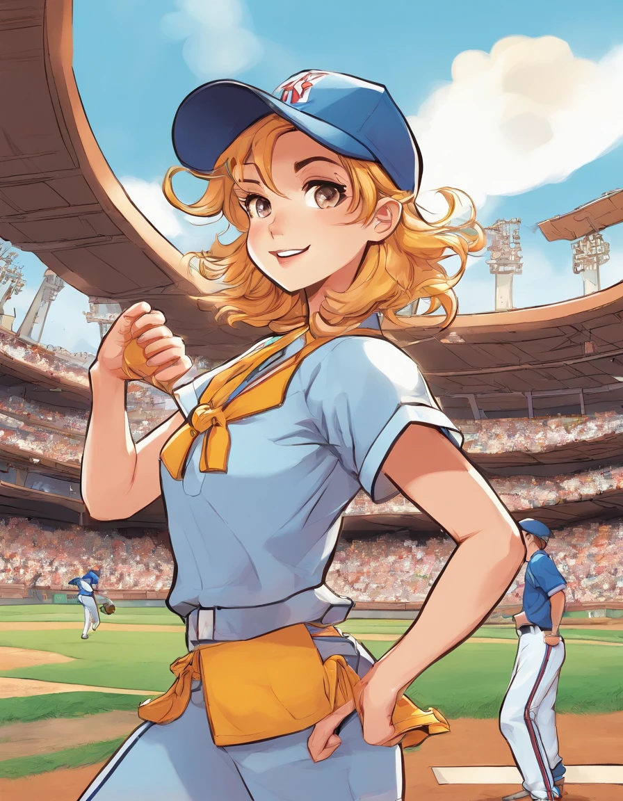 Athletic Cute Anime Girl Baseball Pitcher Stock Illustration 1072896674 |  Shutterstock