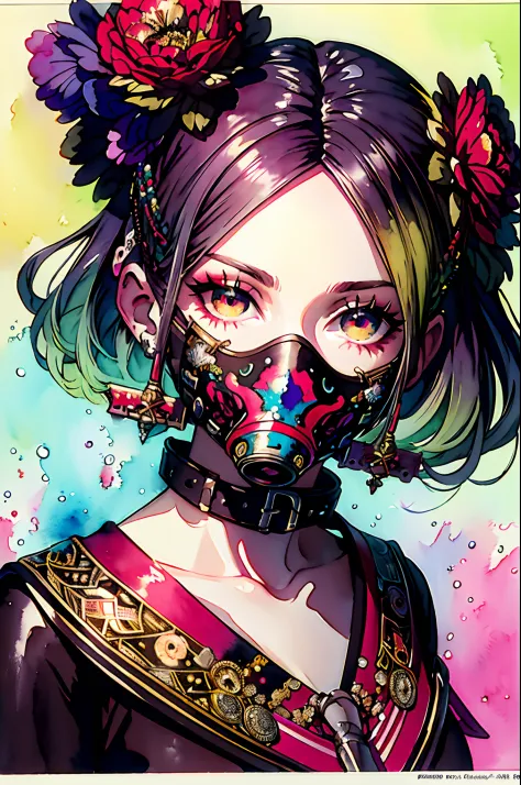 (masterpiece, top quality, best quality, official art, beautiful and aesthetic:1.2), 
(1girl:1.3),mask,
 extreme detailed,colorf...