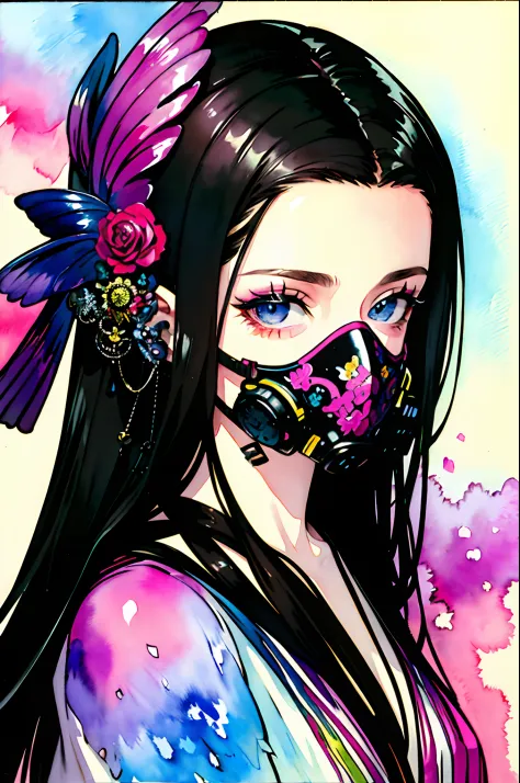 (masterpiece, top quality, best quality, official art, beautiful and aesthetic:1.2), 
(1girl:1.3),mask,
 extreme detailed,colorf...