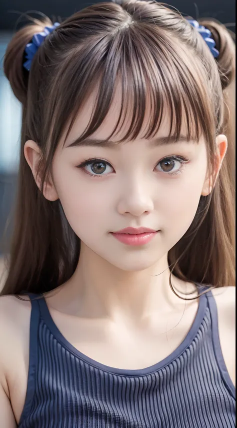 愛らしい 日本の小さな女の子 16yo 顔の焦点 Seaart Ai