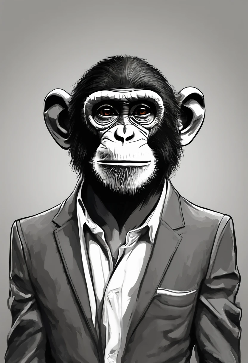 cartoon monkey with glasses on his face and a black shirt, bored ape nft, “portrait of a cartoon animal, face like monkey, bored ape, high detailed cartoon, monkey, inspired by Alex Petruk APe, subject= chimp, varguyart style, cartoon portrait, cartoon artstyle, simple cartoon style, borat is a chimp, cartoon art style