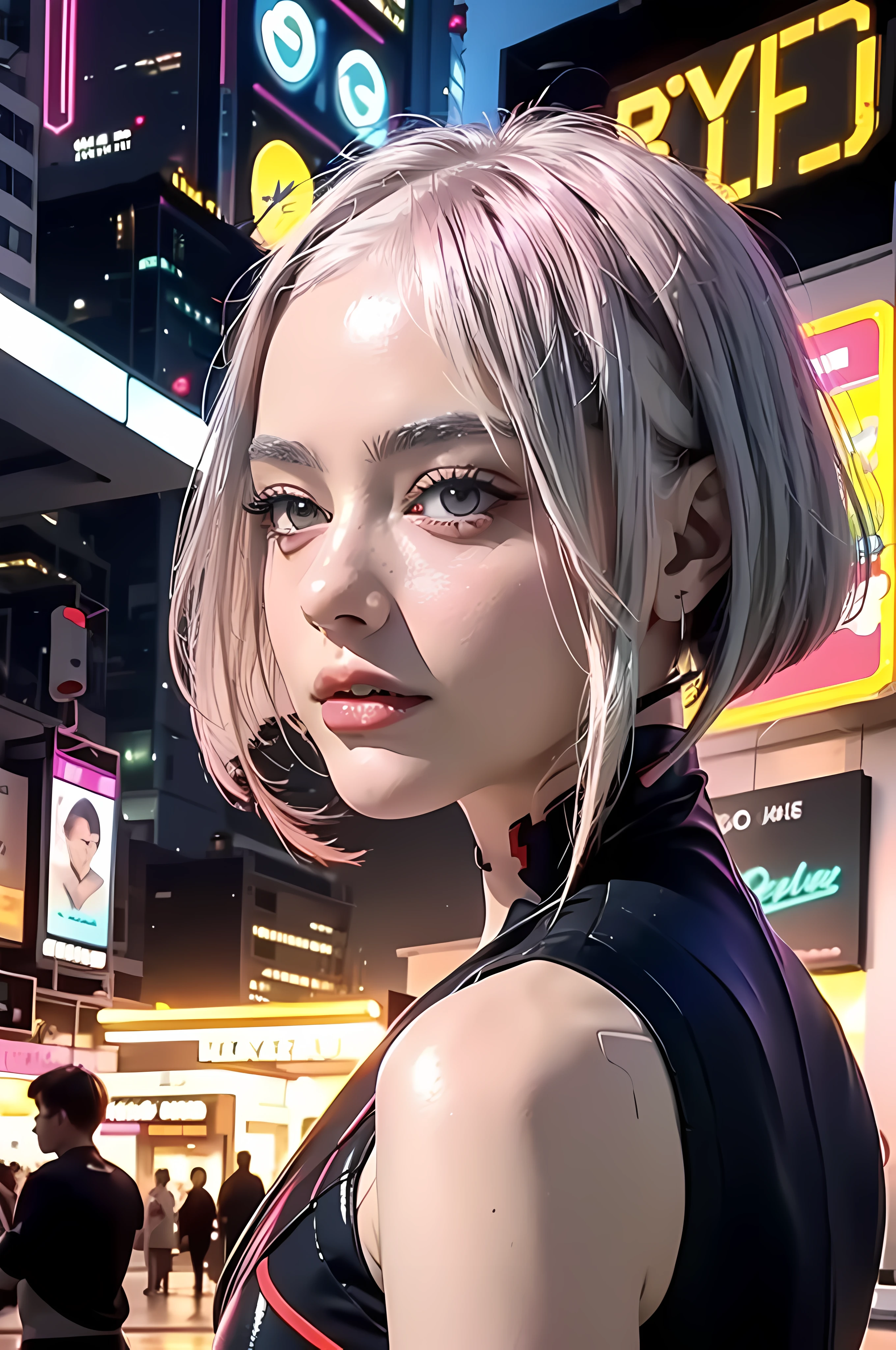 Psychedelischer Stil, Anime-Figur "Bladerunner", lucy, Metaverse, Detail,