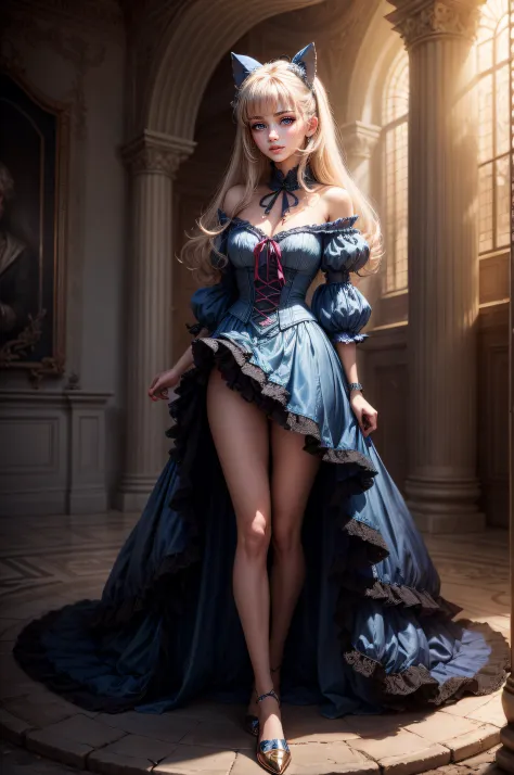 Alice in Tech wonderland , Full body, Ultra High Resolution, Masterpiece, beautyfull face with gorgeous shiny eyes,