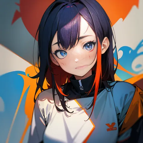 (Best Quality), masutepiece, Highly detailed CG uniform 8k illustration, High collar, Very high saturation, All colors deepened, paint, graffiti art, Center Composition, Extremely detailed light and shadow, graffiti wall, The walls are painted brightly, On...
