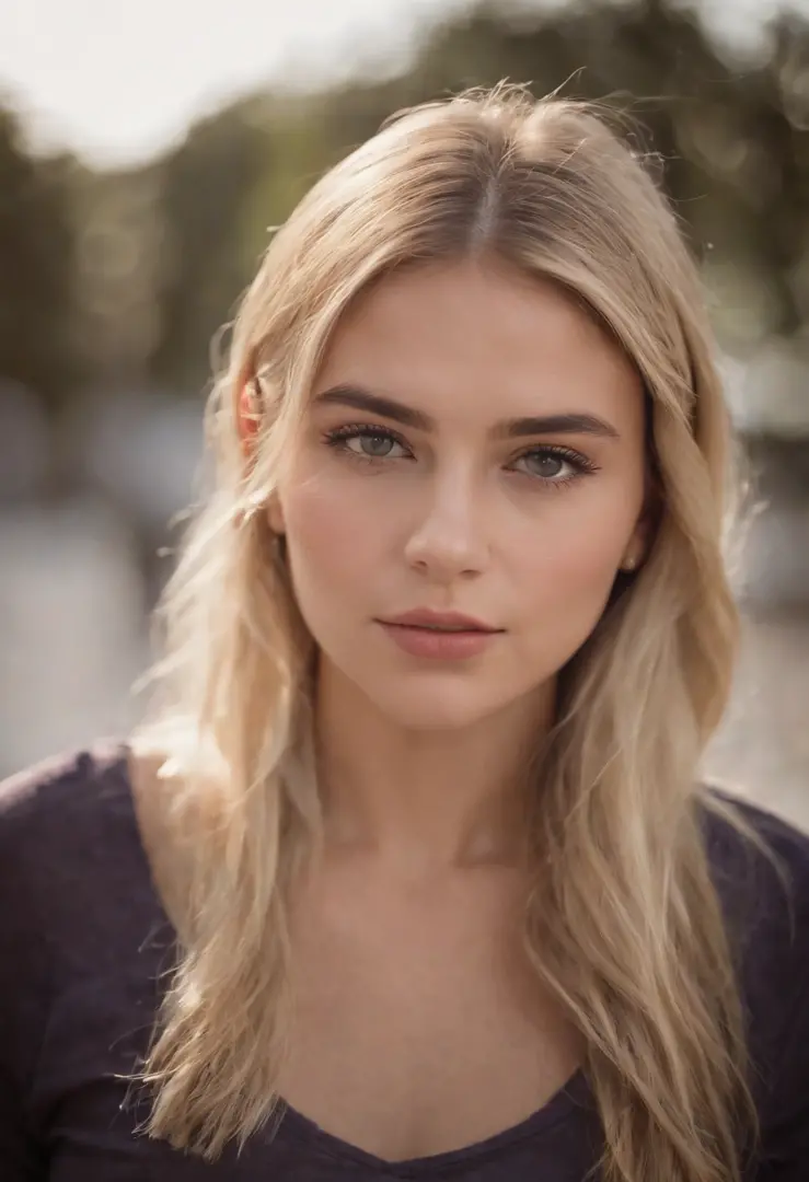 ((1 young and beautiful girl:1.2)), Super beautiful detailed face, look at me, Abrir ligeramente la boca, highest qualityr, high definition RAW color photos, Professional Photography, Cinematic Lights, (cara fina:1.2), (vista:1.2), ((escote:1.2)), blonde h...