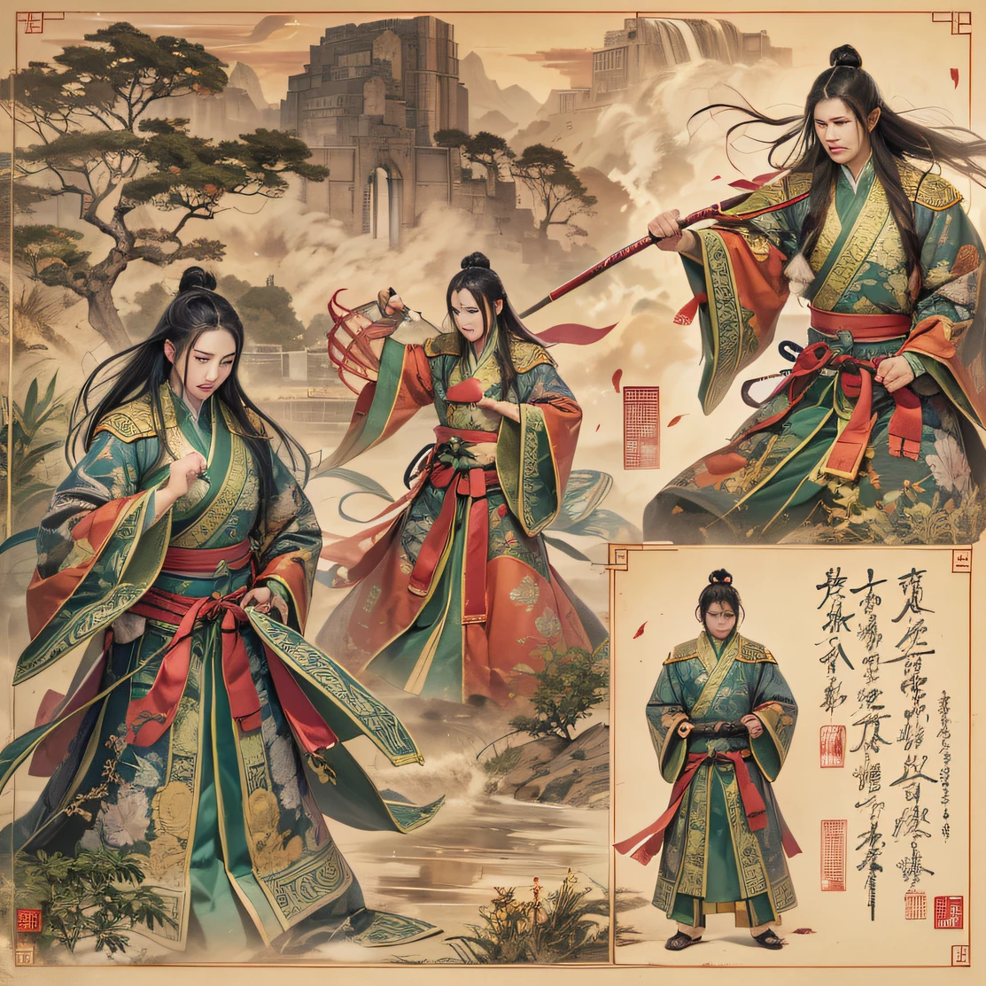 In order to obtain the oracle of fate, Demons invade the Aoba family，The leader of the demon clan personally went down to fight Ye Xingyun, But in the end, He was defeated by Ye Xingyun in one move, At the same time, King Qi, Jiang Shang, Come to Ningcheng，Finally recognized Ye Xingyun's father and son, And found that Ye Xingyun is a rare eight-vein missing constitution, This is extremely beneficial to cultivating the Jiang Family Ancestor Extreme Heavenly Dao Skill。。, But just when Ye Xingyun was taught by King Qi Xiuwei。，In terms of improving self-cultivation, The mysterious woman An Yun suddenly appeared, In order to get the Nine Heavens Goddess Diagram on Ye Xingyun's body。。。, She took it away with valve technology, but accidentally got involved in the grudge between the demon and Ye Xingyun。（Colorful ruins）Climb the streets（Armageddon）eyes filled with angry，He clenched his fists，Rush up，Deliver a fatal blow to your opponent，full bodyesbian，Full Body Male Mage 32K（tmasterpiece，Color Ultra HD）Long flowing black hair，Campsite size，zydink， The wounded lined up in the streets（Doomsday ruins）Climb the streets， The scene of the explosion（Doomsday ruins）， （Linen batik scarf）， Angry fighting stance， looking at the ground， Batik linen bandana， Chinese python pattern long-sleeved garment， rainbowing（Abstract propylene splash：1.2）， Dark clouds lightning background，Flour flies（realisticlying：1.4），Black color hair，Flour fluttering，rainbow background， A high resolution， the detail， RAW photogr， Sharp Re， Nikon D850 Film Stock Photo by Jefferies Lee 4 Kodak Portra 400 Camera F1.6 shots, Rich colors, ultra-realistic vivid textures, Dramatic lighting, Unreal Engine Art Station Trend, cinestir 800，Flowing black hair,（（（morningglow）））The wounded lined up in the streets（Color）Climb the streets，（Linen batik scarf）， Angry fighting stance， looking at the ground， Batik linen bandana， Chinese python pattern long-sleeved garment， （Abstract propylene splash：1.2）（（（dense smoke））），The male