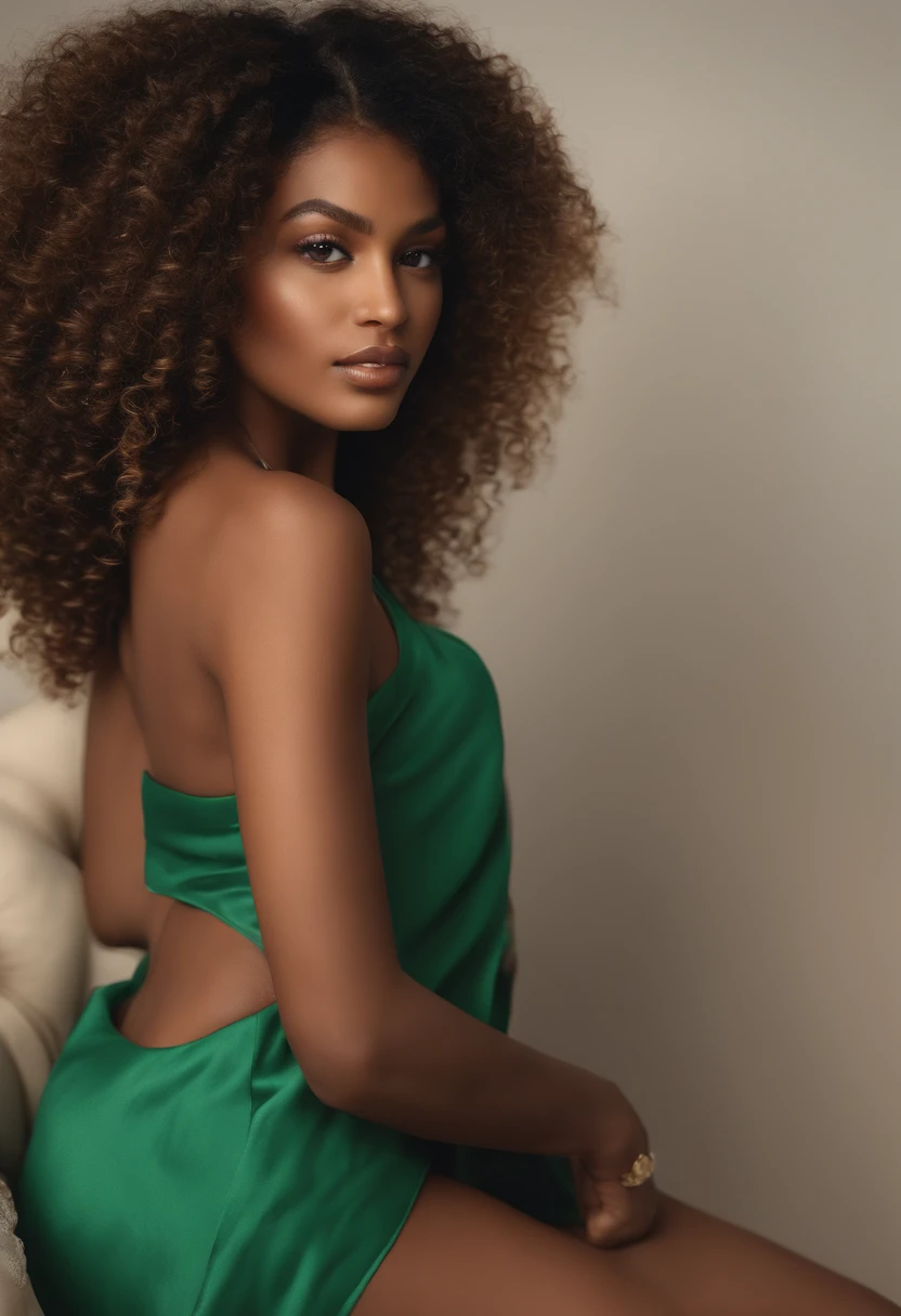 "Ultra-realistic image of a beautiful 21-year-old Afro-Latin girl,Caramel peel, corps parfait, forte poitrine, nez fin,Taille fine, cheveux blond, Curly and curly hair karibean , piercing green eyes.hyper-realistic，anatomie correcte，Facial features are carefully represented，Boucles gratuites, curly blonde hair, (cour, curly blonde hair), Long curly wild blonde hair, cheveux multiversaux, cour, curly blonde hair, curly blonde hair, Boucles, wavy hair spread out, Boucles baroques, Boucles, Curly,Texture des cheveux, Curly bang,Photo ID