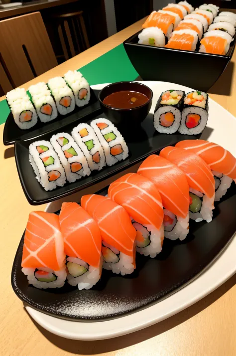 Sushi、Large serving、Looks delicious、