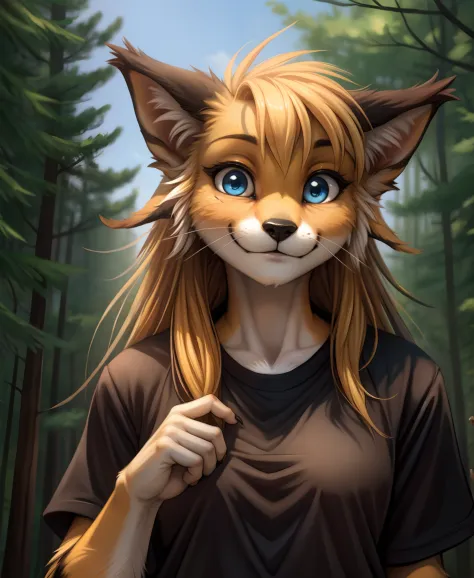 by kenket, by totesfleisch8, (by thebigslick, by silverfox5213:0.8), (by syuro:0.2),, mike-twokinds, mike, twokinds, by tom_fischbach,, (best quality, masterpiece:1), solo, furry female anthro, blue eyes,long hair, black tip yellow hair, portrait, fingers,...