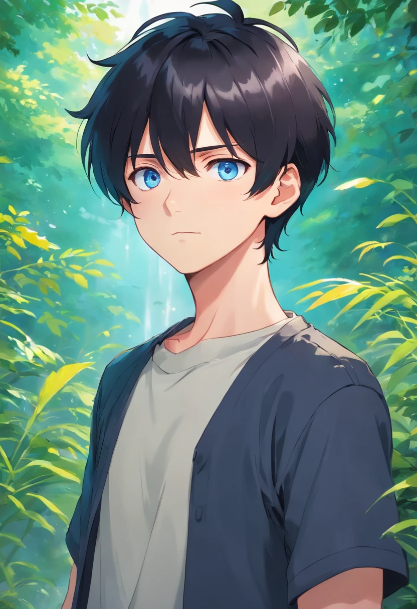 pelo negro, estilo animado, tabla de caracteres, vista en primera persona, Anime boy with UHD pelo negro and black shirt, joven animado, Estilo de arte anime Moe, chico anime, arte cg anime suave, Male estilo animado, obra de arte al estilo de guweiz, un chico lindo,arcoiris,retrato anime de un hombre guapo, ilustración de anime digital, Chico anime bajito con ojos azules., personajes masculinos de anime, boy has short pelo negro,BL,