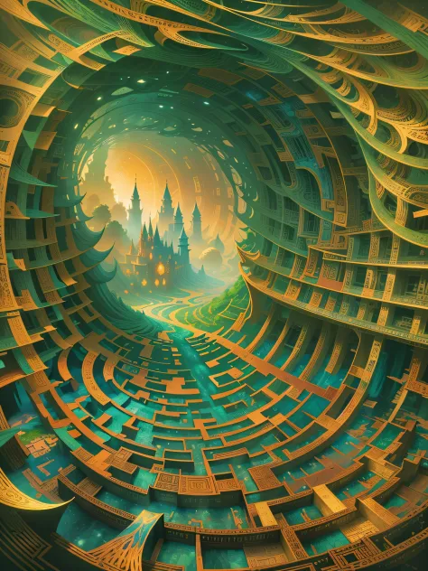 Call To The Maze, Enter the mystic labyrinth, where time turns to paper and illusion is untangled by paintbrush. A surreal journ...
