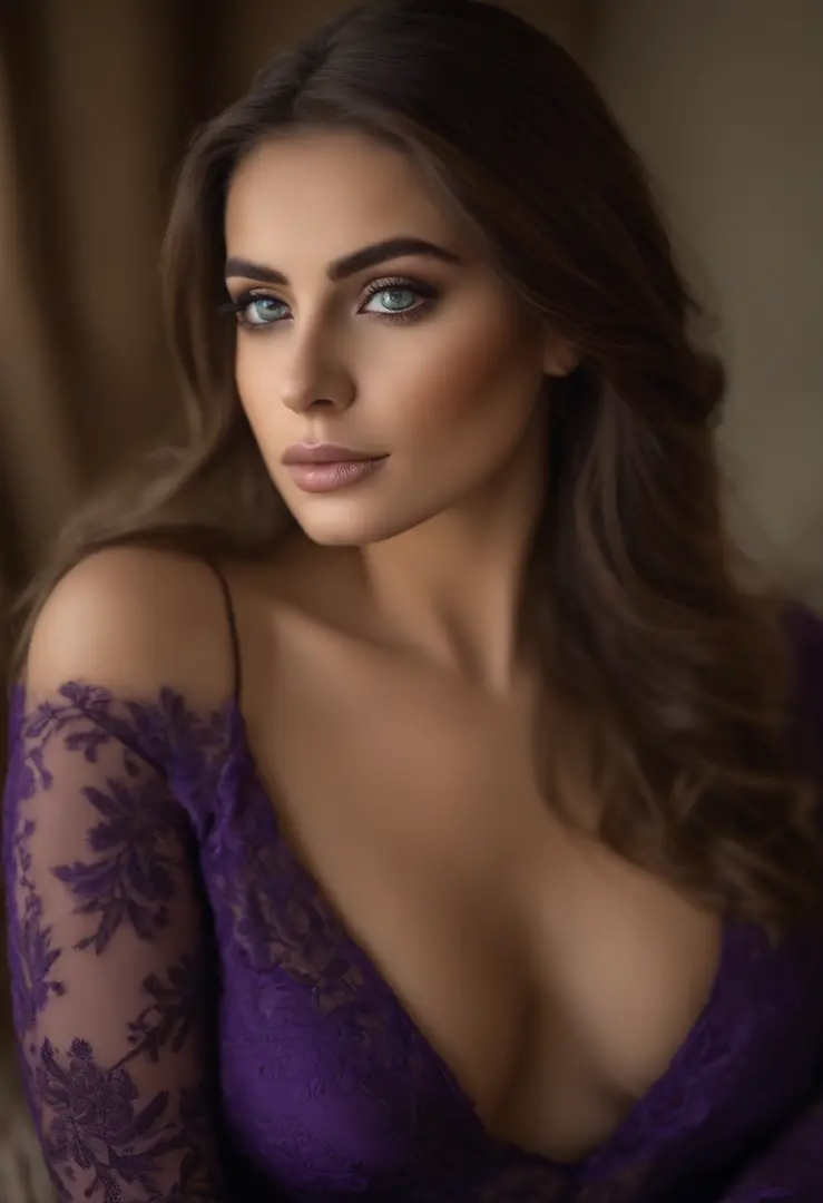 russian woman completely , fille sexy aux yeux bruns, ultra realist, Meticulously detailed, Portrait, cheveux bruns et grands yeux, selfie of a young woman, Dubai Eyes, Violet Myers, sans maquillage, maquillage naturel, looking straight at camera, Visage a...