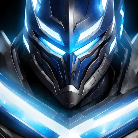(best quality,4k,highres:1.2),ultra-detailed,(realistic:1.37),villain in full blue armor with a menacing expression,blue background,close-up,shining armor,reflections on the helmet,powerful aura,sharp focus,ominous lighting,vivid colors,texture details,cry...