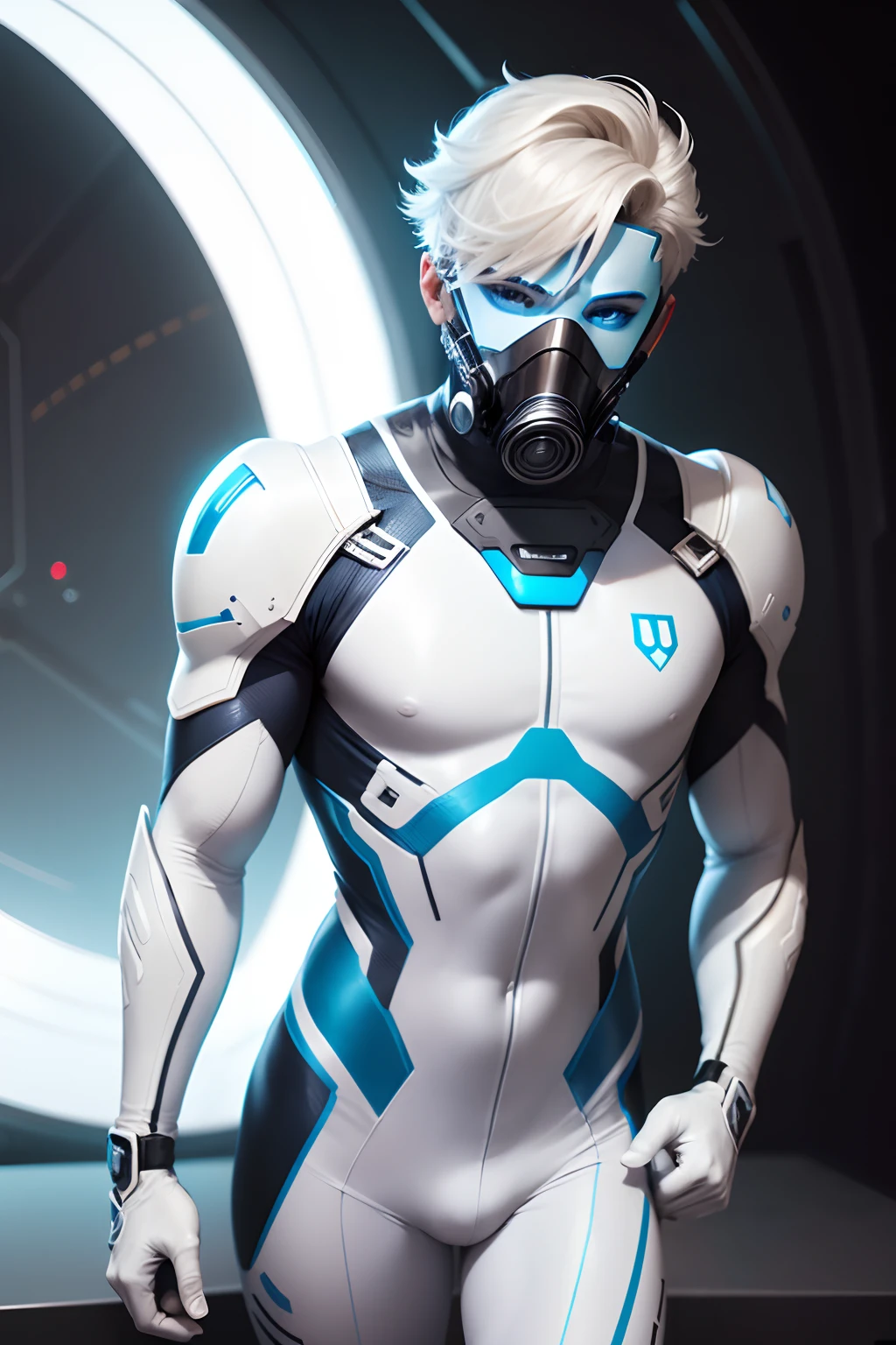 body suit, white suit, futuristic suit, white gloves, skin tight