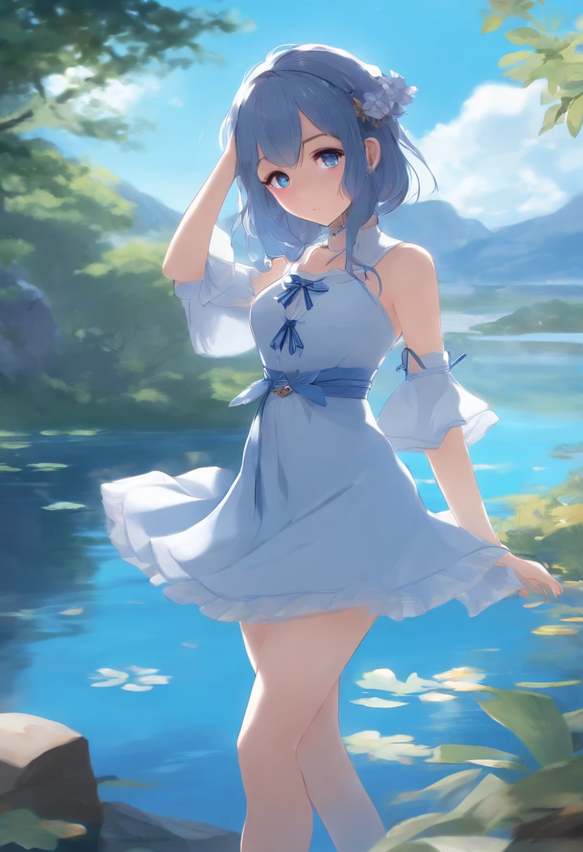 blue anime dresses