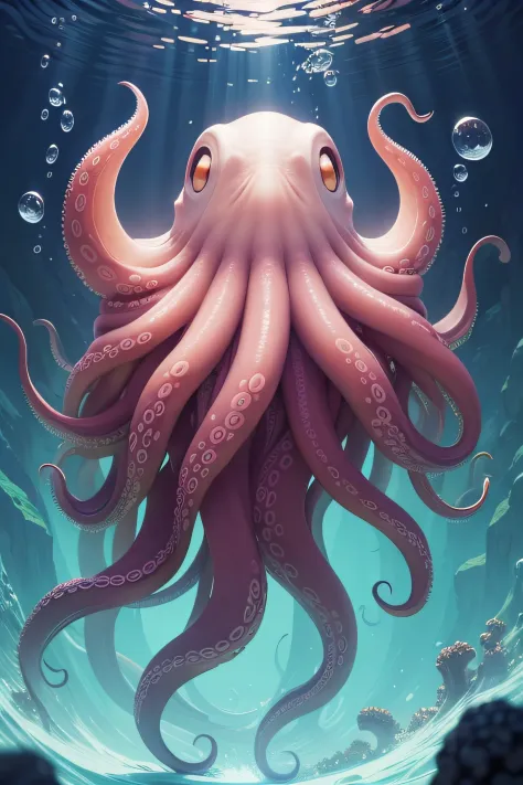 a ten tentacles octopus