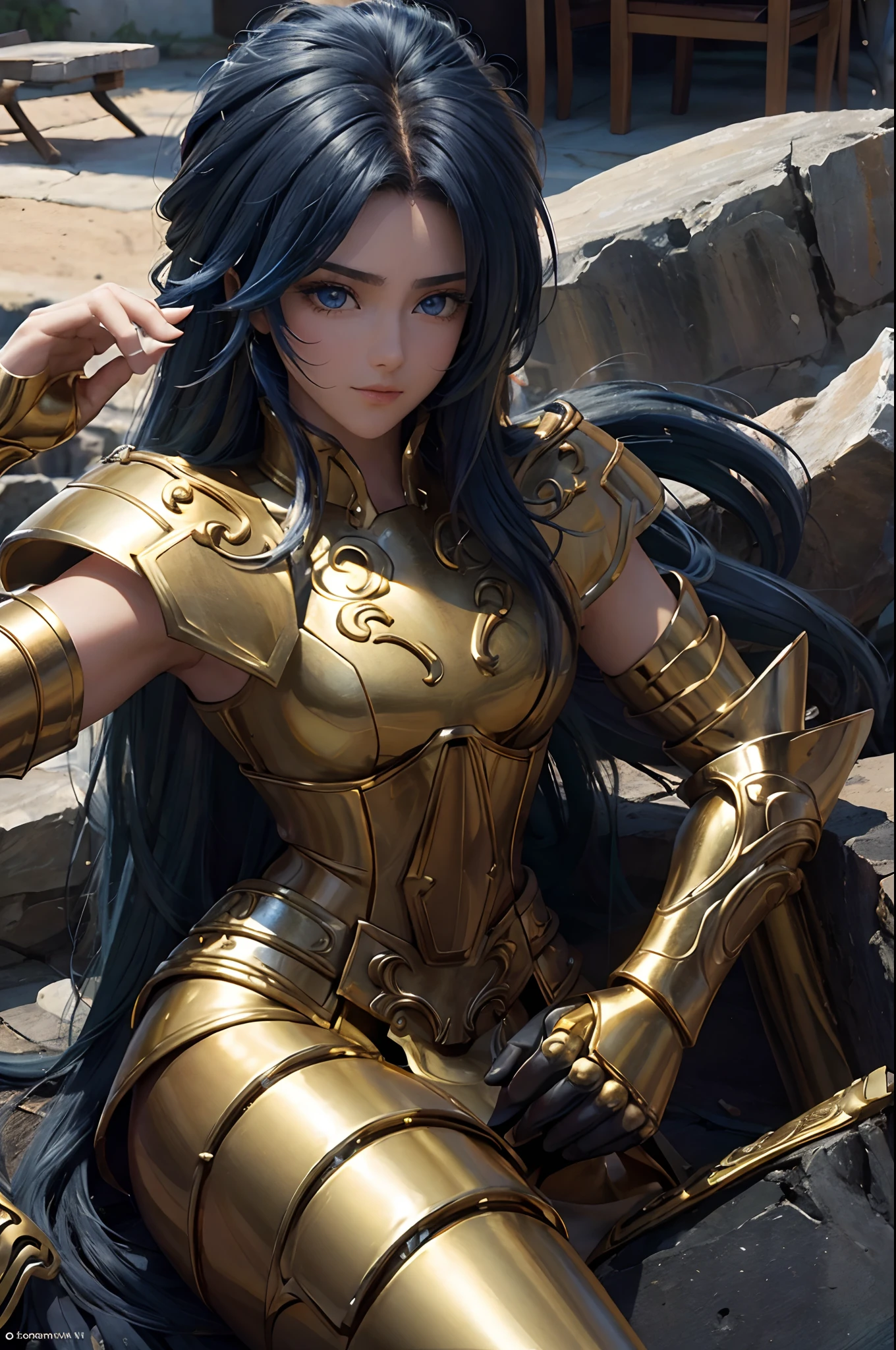 (8k, A melhor qualidade, Obra-prima:1.2) Duas mulheres com armadura maligna de Saint Seiya Gemini, , Lindas gêmeas Duas lindas meninas seios muito grandes e cauda grande coxas encantadoras corpo inteiro e cauda grande Olhos e rosto azuis extremamente detalhados,lindos olhos 4k ultra detalhados, Campo de batalha,