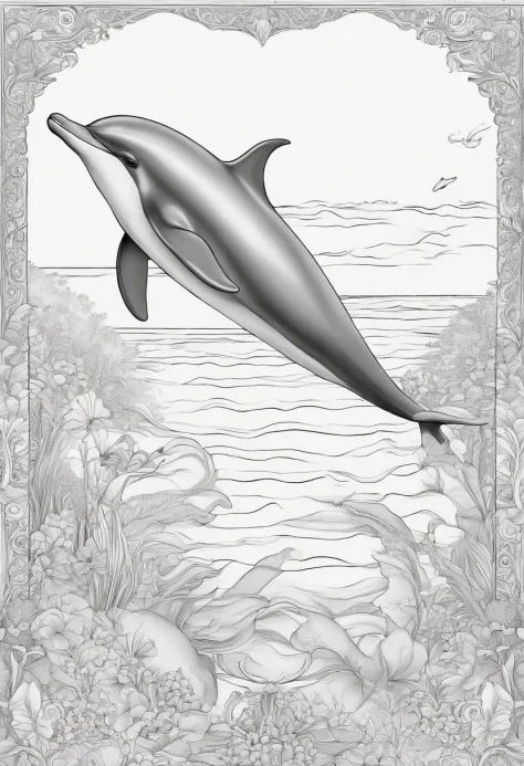 realistic dolphin coloring pages