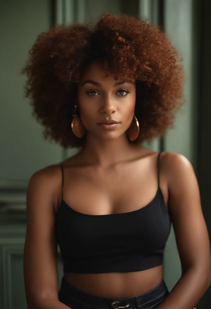 "Image ultra réaliste d&#39;une belle jeune fille afro-latine de 20 ans,Écorces de caramel, corps parfait, Prendre un selfie dans la salle de bain avec son iPhone 14, maigre, taille ultra-fine, cheveux rouge, Bouclé and curly hair karibean , yeux verts perçants.hyper réaliste，anatoMoie correcte，Les traits du visage sont soigneusement représentés，boucles gratuites, Cheveux roux frisés, (Moi, Cheveux roux frisés), Longs cheveux roux sauvages bouclés, cheveux multiversaux, cour, Cheveux roux frisés, Cheveux roux frisés, boucles, cheveux ondulés étalés, boucles baroques, boucles, Bouclé,Texture des cheveux, Bouclé bang, dents parfaites