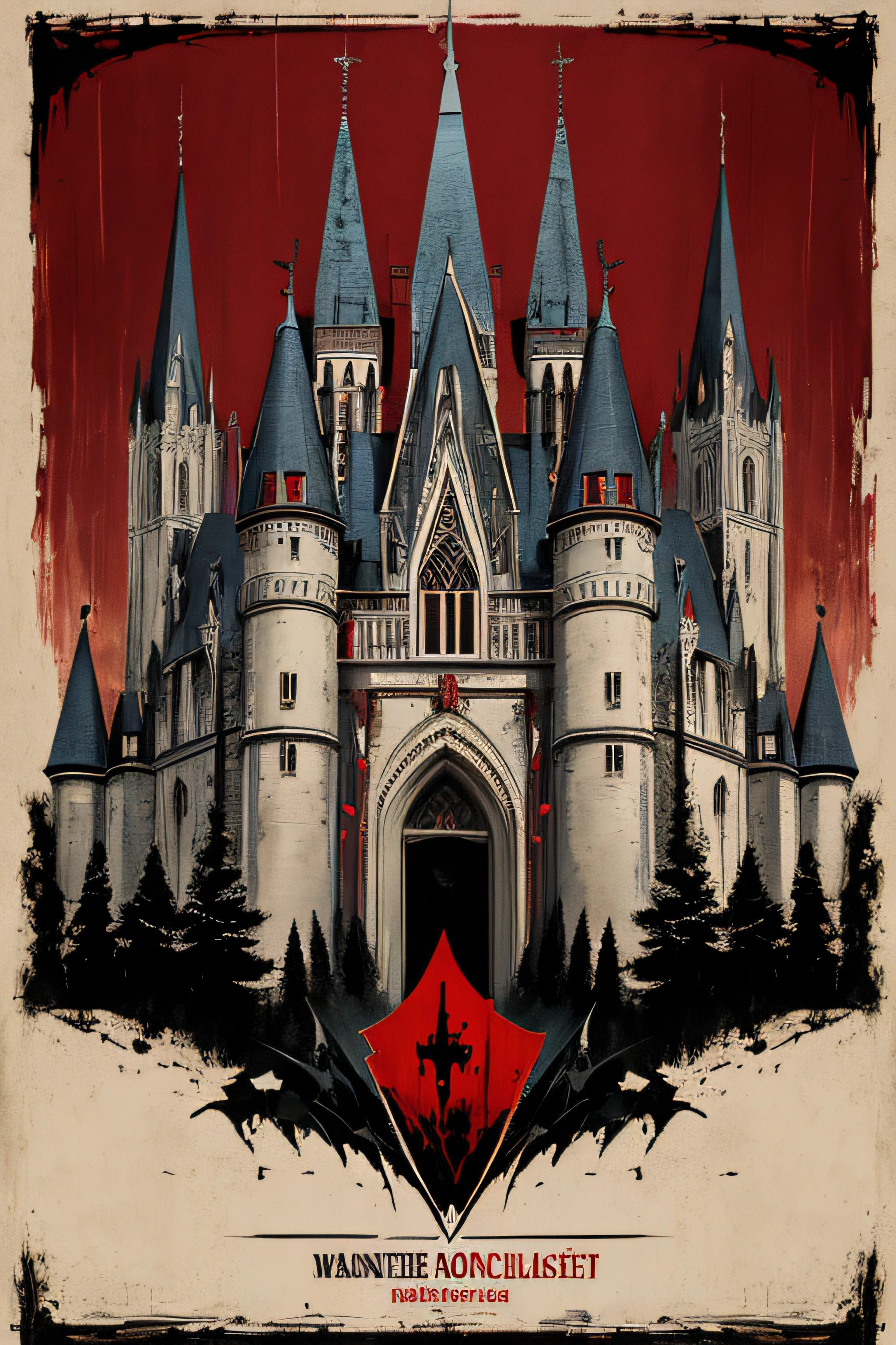 Arafed image of a castle with a red umbrella in front of it - SeaArt AI Arafed image of a castle with a red umbrella in front of it - SeaArt AI