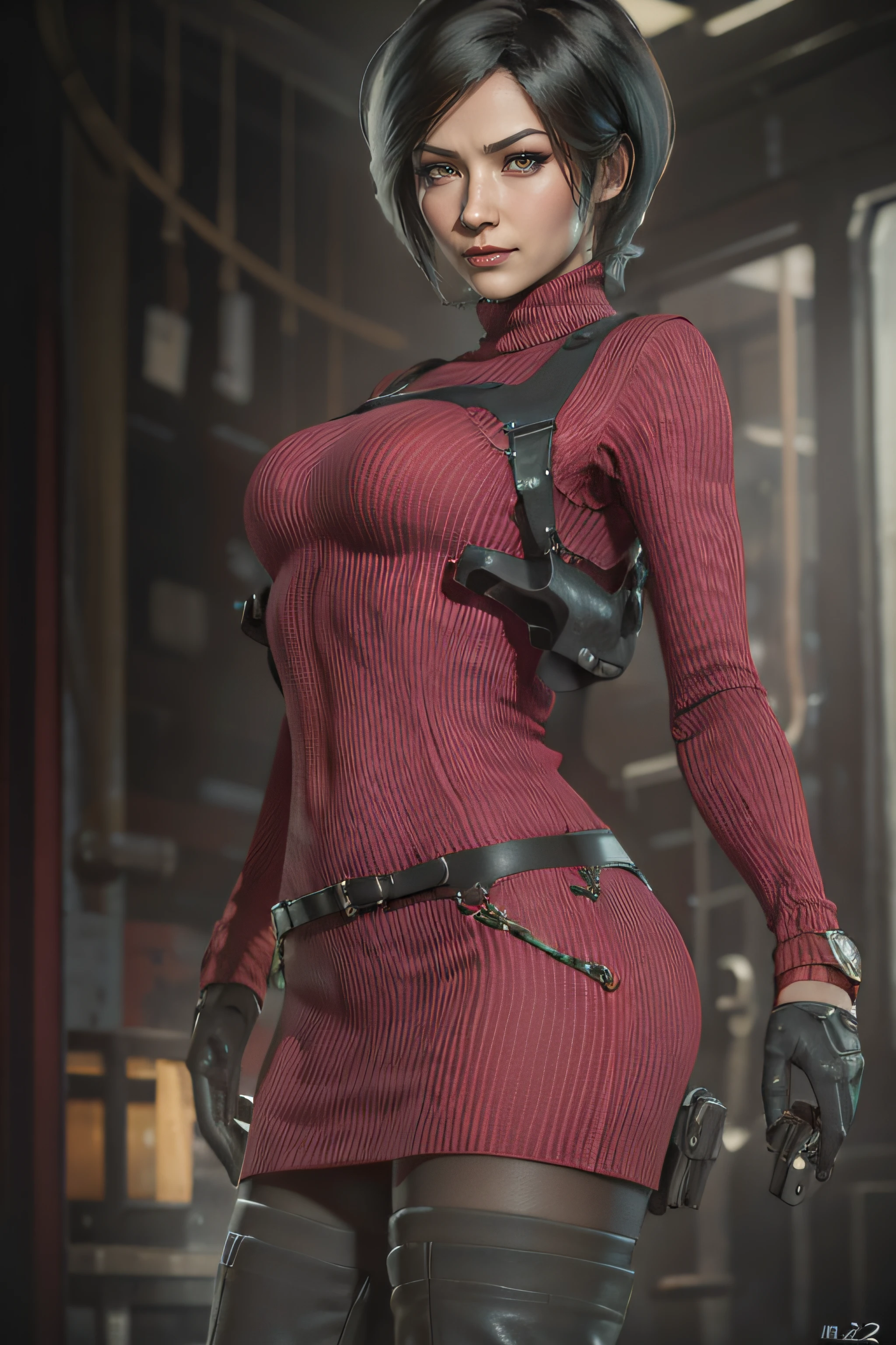 klare Augen, klares Gesicht, braune Augen, Ada Wong Gesicht, highres