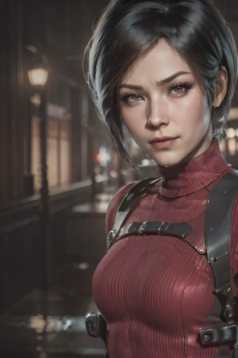 ada wong face, clear face, clear eyes, brown eyes, highres, masterpiece
