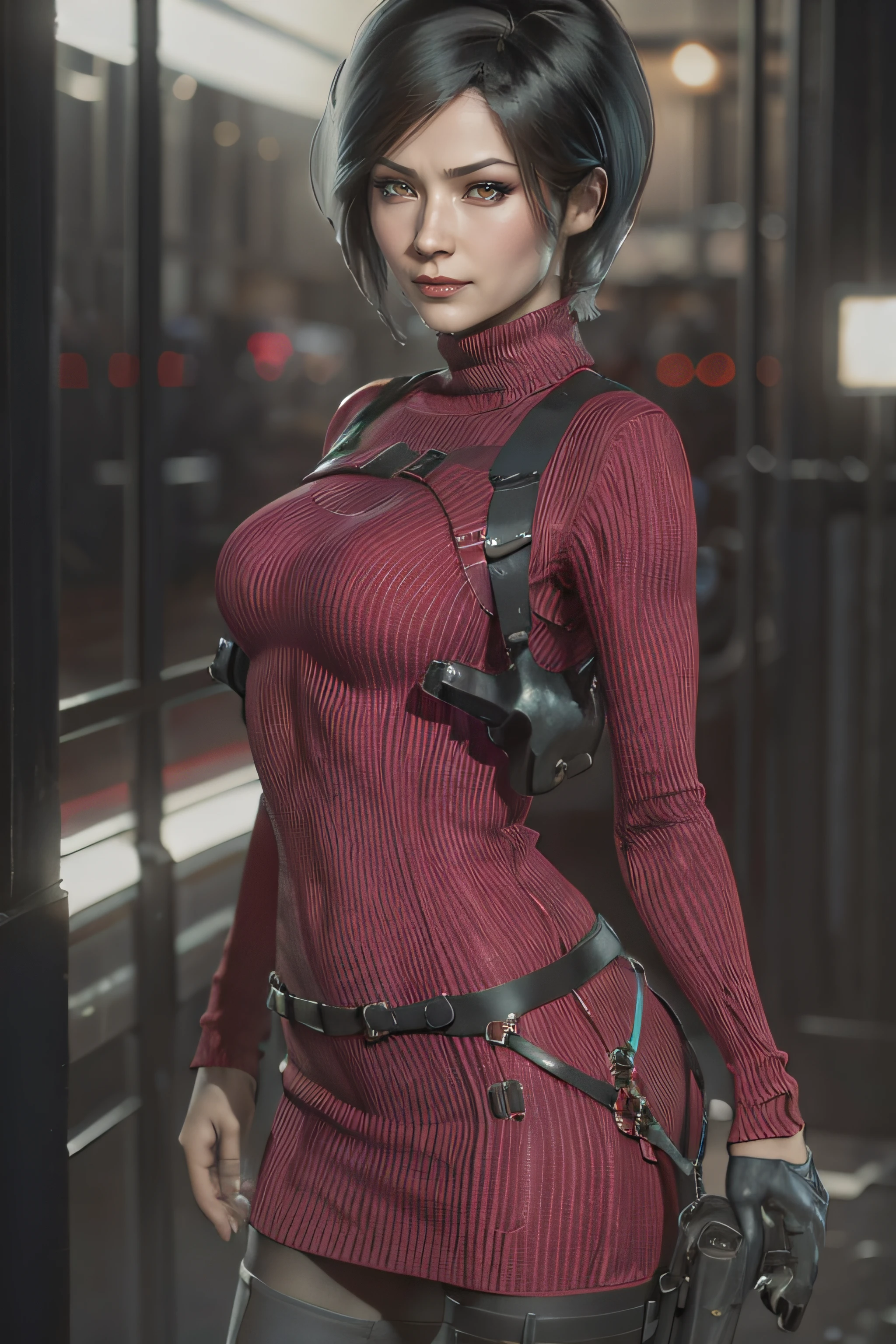 Ada Wong Gesicht, klares Gesicht, highres, klare Augen, braune Augen, highres, Meisterwerk