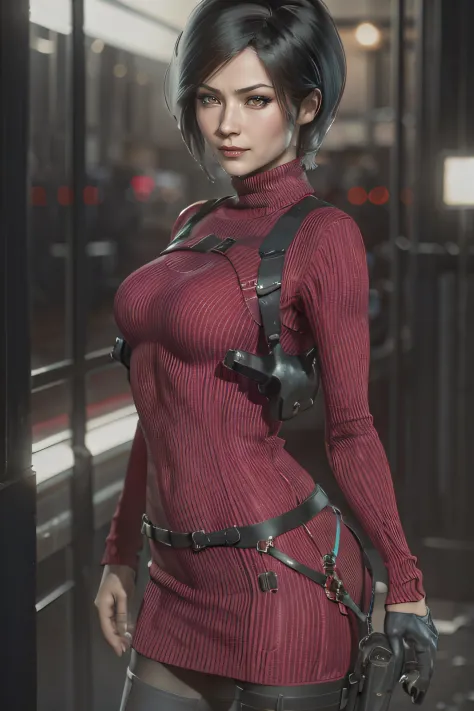 ada wong face, clear face, highres, clear eyes, brown eyes, highres, masterpiece