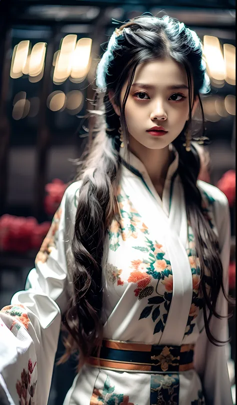 best quality, masterpiece, highres, wuxia 1girl, china dress, super Beautiful face, super beautiful eye, super beautiful hair