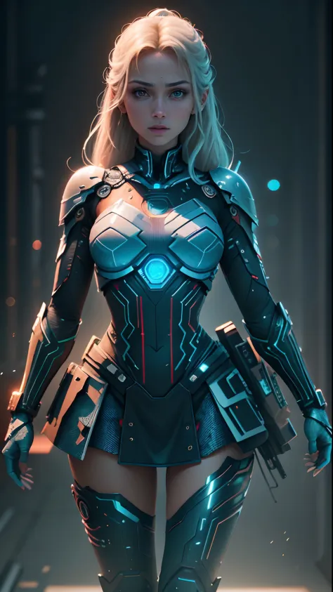 ((melhor qualidade)), ((obra-prima)), (detalhado: 1.4), ....3d, uma imagem de uma linda mulher supergirl cyberpunk,HDR usando le...