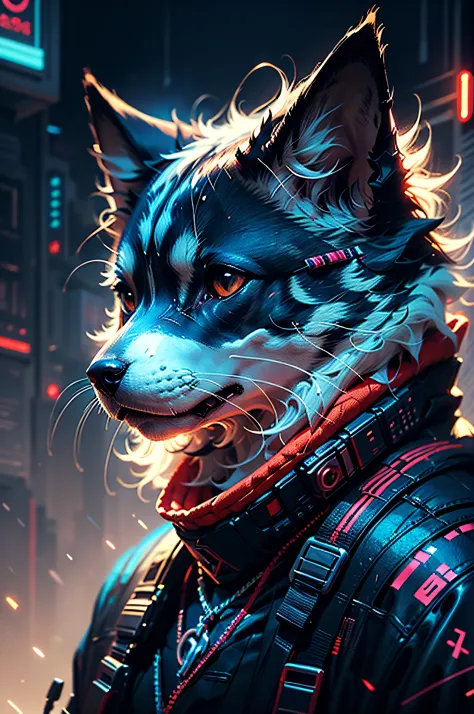 Shepherd Dog Cyberpunk