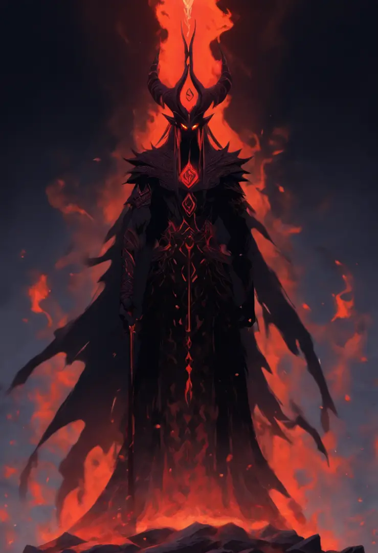 (((NERGAL))) best quality, ultra-high resolution, 4K detailed CG, masterpiece,The God of War, Sumerian clothing, Sumerian mythology, ((STANDING POSE)), Sumerian painting, aesthetic, screen-centered