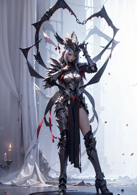 Dragoon armor，Perfect face，feathered headdress，Metal ornaments，Black underwear，Unreal 5