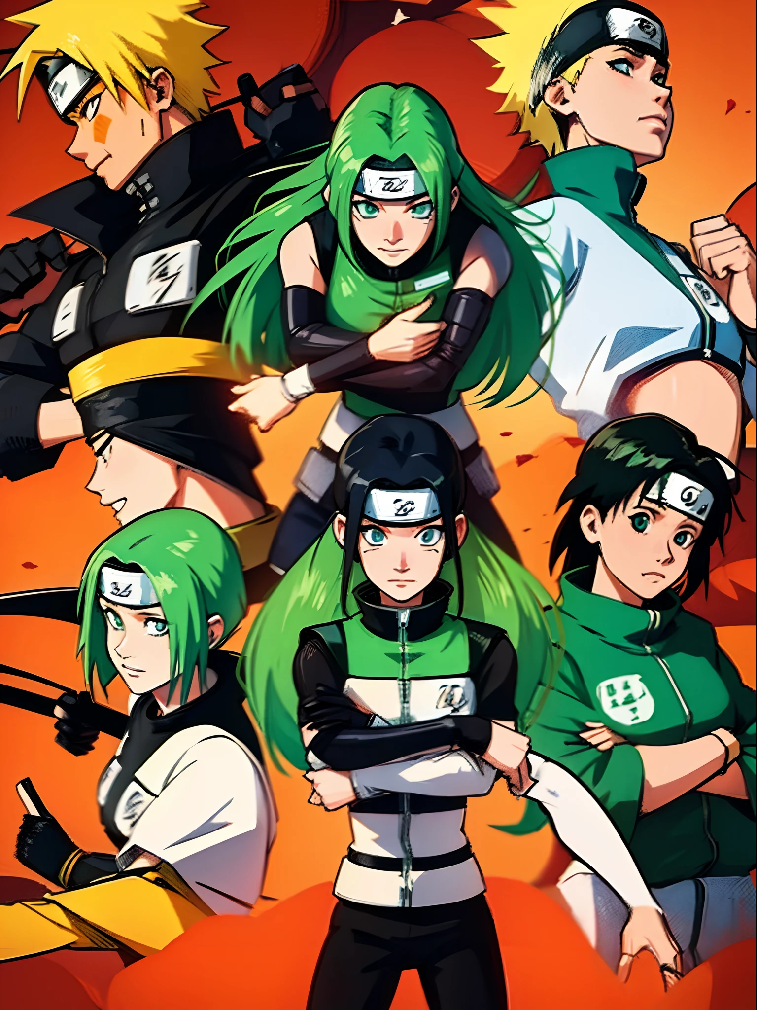 Folha verde Konoha, Anime Naruto. - SeaArt AI