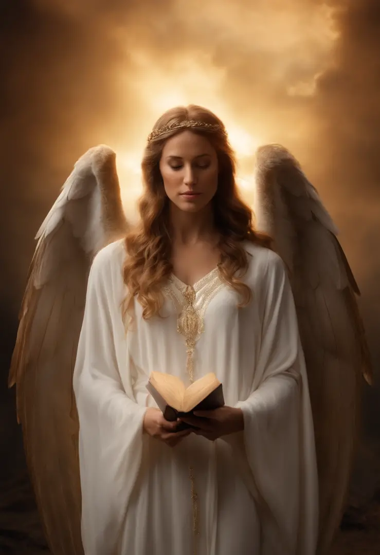 Create an image that serves as a conclusion to this fascinating exploration of who angels are in the Bible. Emphasize the pivotal role that these celestial beings play in bridging the gap between the divine and the human. They are messengers, guides, prote...