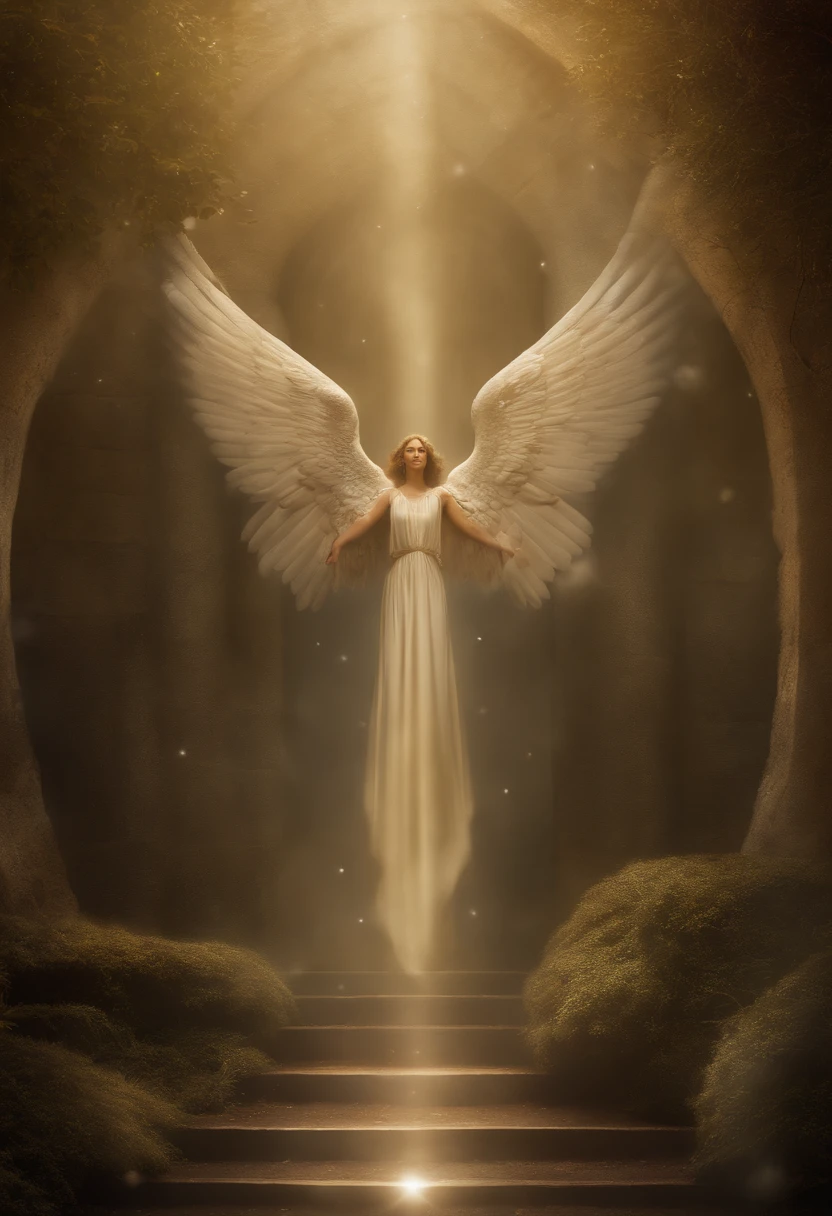 Surrounding the angel are symbolic representations of their ...