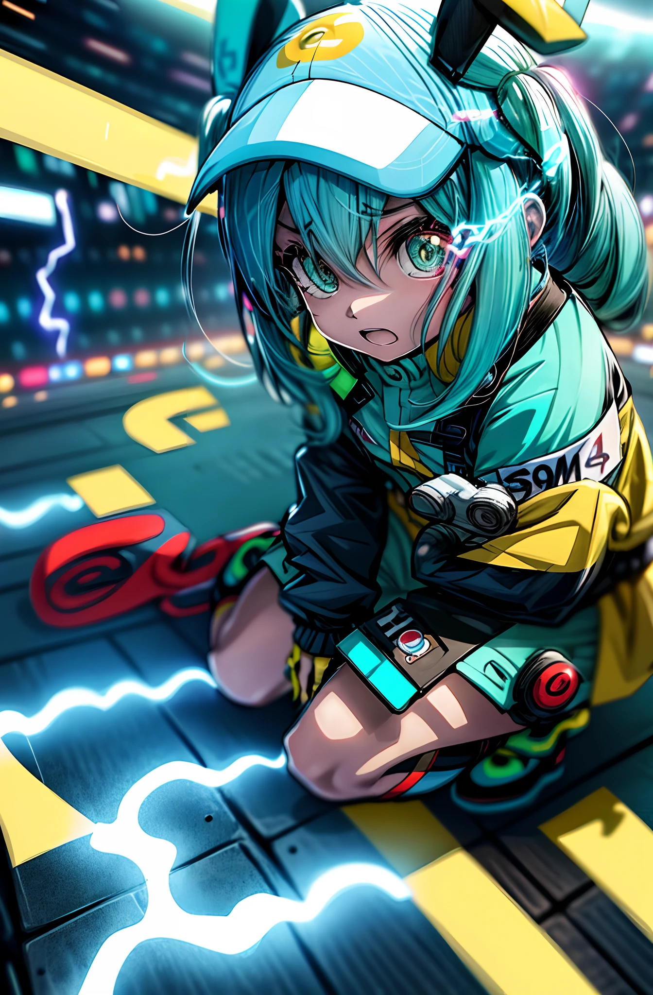 Ahegao、Pikachu、Le pokémon、Pikachu、miku hatsune、Inazuma vu des yeux、⚡️、le détail、électrification、Courant de fond、électricité、