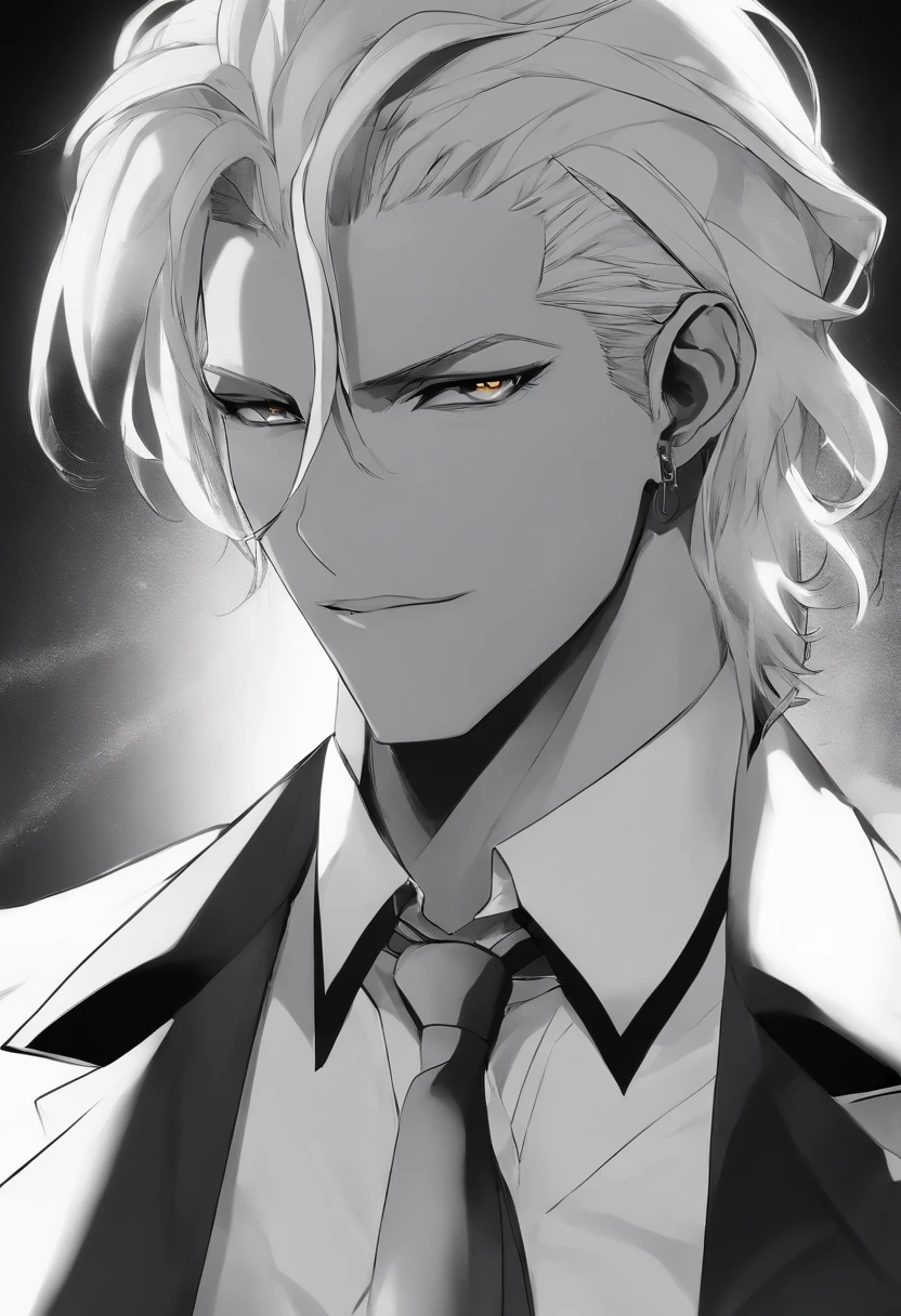 Anime guy with blonde hair and a tie in a suit - SeaArt AI