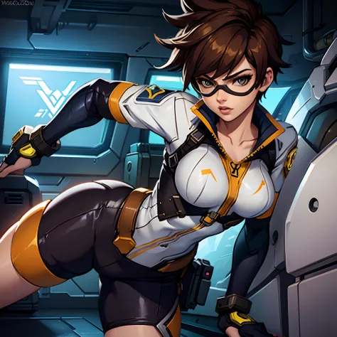 Tracer from overwatch in a sexy pose