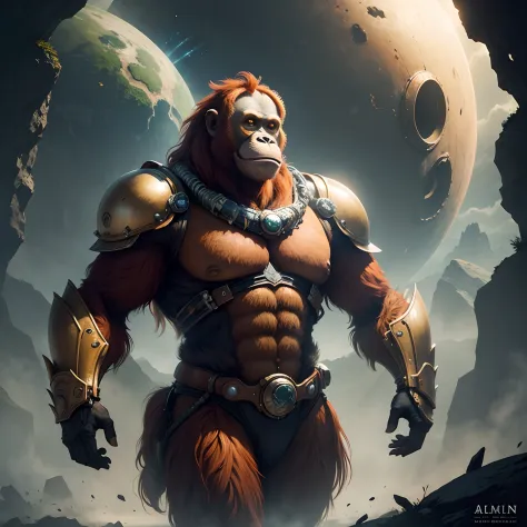 Orangutan armor sci-fi planet